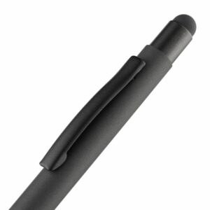 Ручка шариковая Digit Soft Touch со стилусом, черная — изображение 5