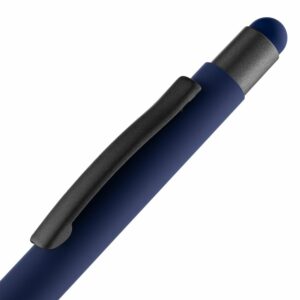 Ручка шариковая Digit Soft Touch со стилусом, синяя — изображение 5