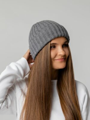 Шапка Uni, серый меланж — изображение 6