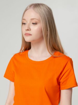 Футболка женская T-bolka Lady, оранжевая — изображение 8
