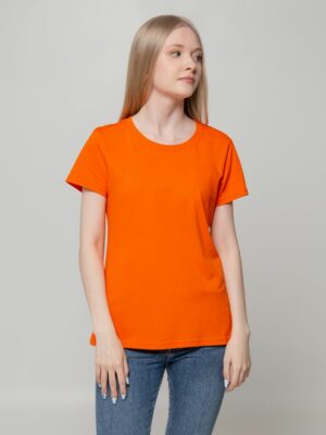 Футболка женская T-bolka Lady, оранжевая — изображение 5