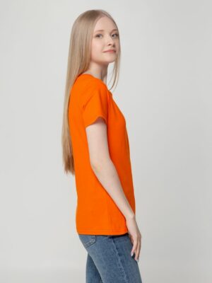 Футболка женская T-bolka Lady, оранжевая — изображение 6