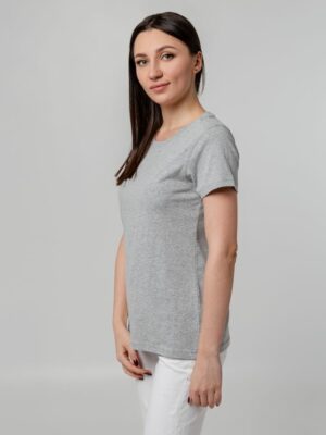 Футболка женская T-bolka Stretch Lady, серый меланж — изображение 12