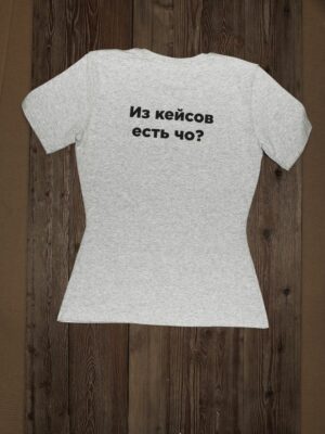 Футболка женская T-bolka Stretch Lady, серый меланж — изображение 5