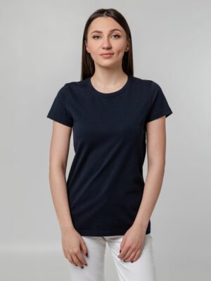 Футболка женская T-bolka Stretch Lady, темно-синяя (navy) — изображение 5