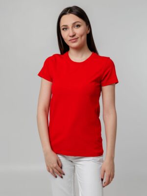 Футболка женская T-bolka Stretch Lady, красная — изображение 5