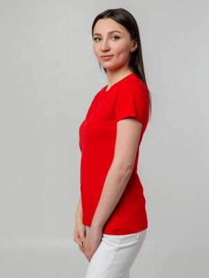 Футболка женская T-bolka Stretch Lady, красная — изображение 7