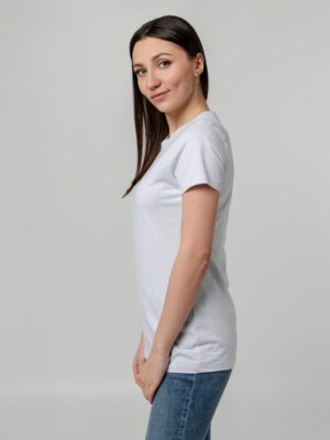 Футболка женская T-bolka Stretch Lady, белая — изображение 7