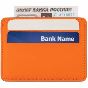 Чехол для карточек Shall Simple, оранжевый — изображение 5