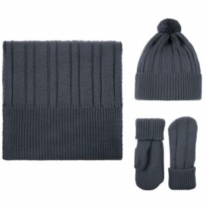 Шапка Knit Beat, серая (графит) — изображение 4