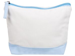 Косметичка хлопковая Cotton, белый/голубой — изображение 3