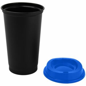 Стакан с крышкой Color Cap Black, черный с синим — изображение 2
