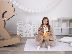 Мягкая игрушка Beastie Toys, лисенок с белым шарфом — изображение 5