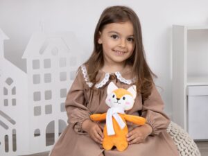 Мягкая игрушка Beastie Toys, лисенок с белым шарфом — изображение 4