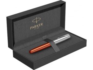 Перьевая ручка Parker Sonnet Essentials Orange SB Steel CT, перо: F, цвет чернил black, в подарочной упаковке. — изображение 11