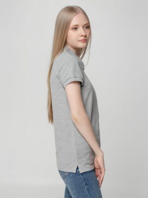 Рубашка поло женская Virma Lady, серый меланж — изображение 6