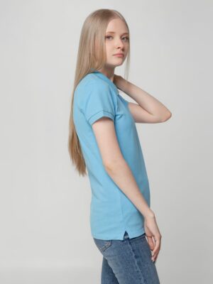 Рубашка поло женская Virma Lady, голубая — изображение 6