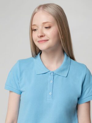Рубашка поло женская Virma Lady, голубая — изображение 8