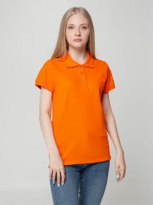 Рубашка поло женская Virma Lady, оранжевая — изображение 5