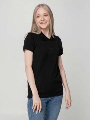 Рубашка поло женская Virma Lady, черная — изображение 5