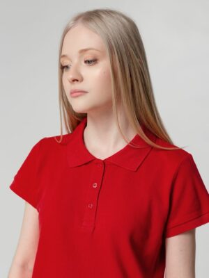 Рубашка поло женская Virma Lady, красная — изображение 8