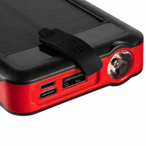 Аккумулятор с беспроводной зарядкой Holiday Maker Wireless, 10000 мАч, красный — изображение 7