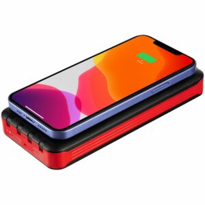Аккумулятор с беспроводной зарядкой Holiday Maker Wireless, 10000 мАч, красный — изображение 4