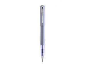Перьевая ручка Parker Vector XL Silver Blue CT, цвет чернил blue, перо: F/M, в подарочной упаковке. — изображение 5
