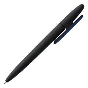 Ручка шариковая Prodir DS5 TRR-P Soft Touch, черная с синим — изображение 3