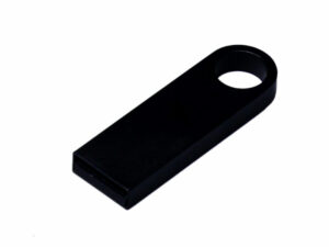 USB 3.0-флешка на 64 Гб с мини чипом и круглым отверстием, черный — изображение 2