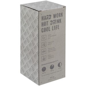 Термостакан Hard Work, вакуумный, серебристый — изображение 8