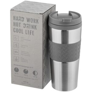 Термостакан Hard Work, вакуумный, серебристый — изображение 7