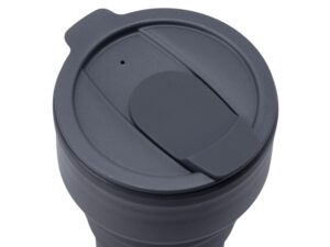 Силиконовый складной стакан GoCup, темно-серый — изображение 6