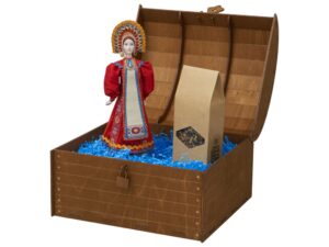 Подарочный набор: кукла фарфоровая, чай Малина с мятой, красный — изображение 3