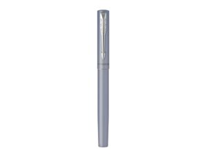 Перьевая ручка Parker Vector XL Silver Blue CT, цвет чернил blue, перо: F/M, в подарочной упаковке. — изображение 4