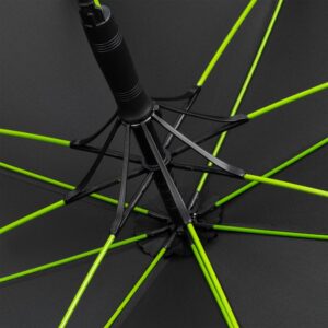 Зонт-трость с цветными спицами Color Style, зеленое яблоко, с серой ручкой — изображение 3