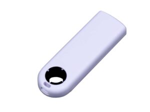 USB-флешка промо на 128 Гб прямоугольной формы, выдвижной механизм, черный — изображение 2
