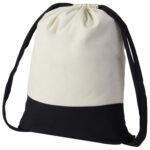 Рюкзак-мешок Cotton из хлопка 170 г, натуральный/черный