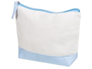 Косметичка хлопковая Cotton, белый/голубой — изображение 2