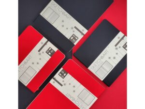 Скетчбук Sketch & Art в мягком переплете 140х210 мм, 100 л. бежевой бумаги 100 гр., черный — изображение 7