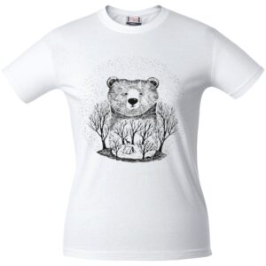 Футболка женская Bear, белая — изображение 2
