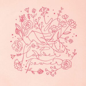 Футболка женская Flower Power, розовая — изображение 4