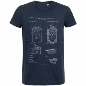 Футболка приталенная Old Patents. Lighter, синий меланж — изображение 2