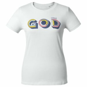 Футболка женская «Новый GOD», белая — изображение 2
