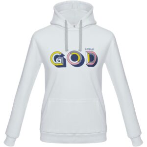 Толстовка с капюшоном «Новый GOD», белая — изображение 3