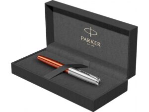 Перьевая ручка Parker Sonnet Essentials Orange SB Steel CT, перо: F, цвет чернил black, в подарочной упаковке. — изображение 10