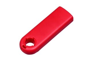 USB-флешка промо на 16 Гб прямоугольной формы, выдвижной механизм, красный — изображение 2