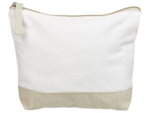 Косметичка хлопковая Cotton, белый/бежевый — изображение 3