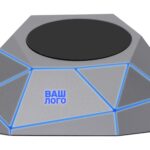 Док-станция Geo Dock с быстрой беспроводной зарядкой, серебристый с синей подсветкой. XOOPAR