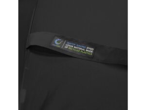 Зонт-трость 1084 Colorline с цветными спицами и куполом из переработанного пластика, черный/синий — изображение 3